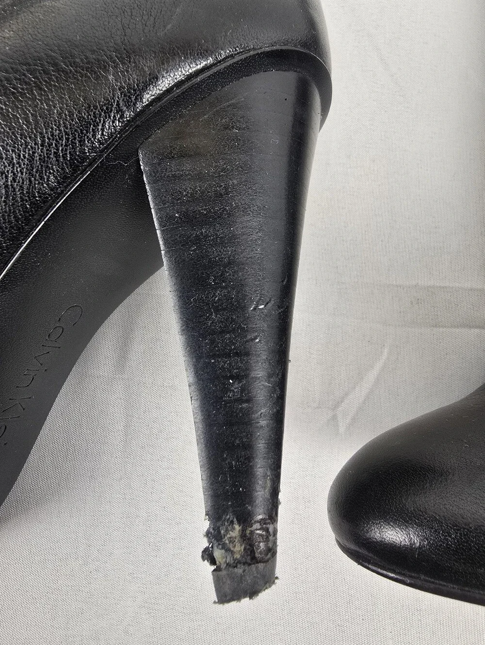 Nine West Catrice Classic Black Faux Leather Over-the-Knee Women's Boots Sz 7M